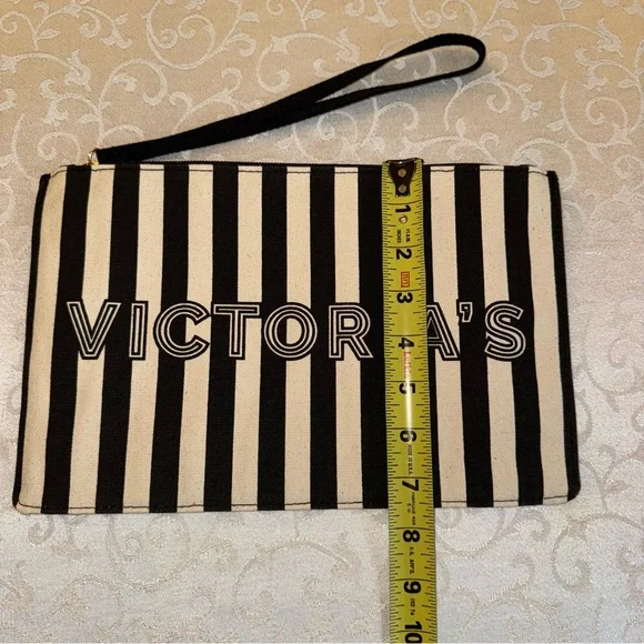 Victoria's Secret Black and White Striped Tote Set NWT - Picture 13 of 15